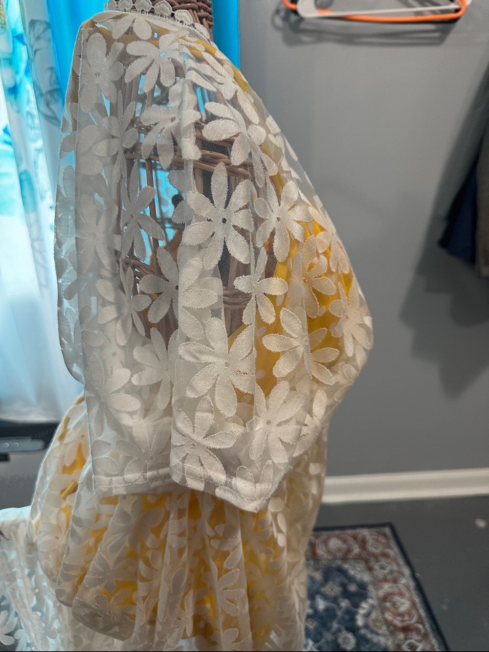 White Floral Lace Cover